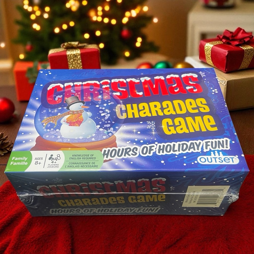 NEW/Sealed Outset Christmas Charades - Holiday Party Card Game - Family Fun Game